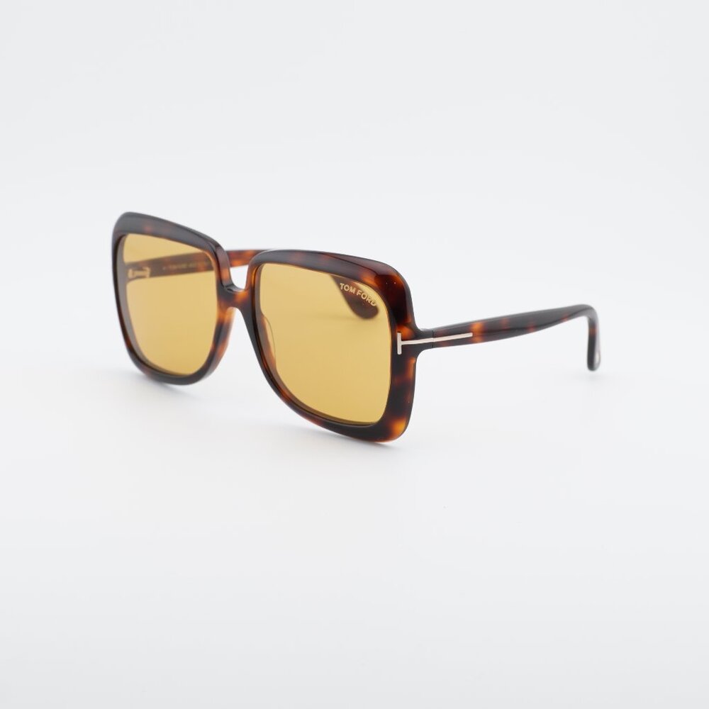 Tom Ford Lorelai FT1156 52E Sunglasses Havana Square Frame, Brown Lenses